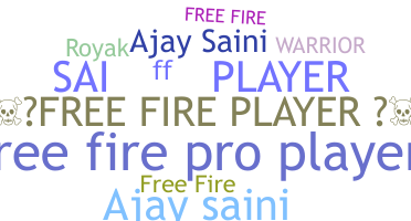 Nickname - Freefireplayer