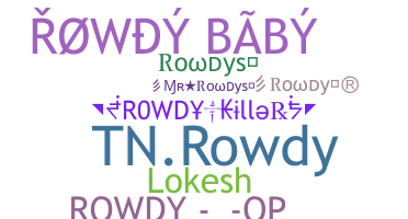 Nickname - Rowdys