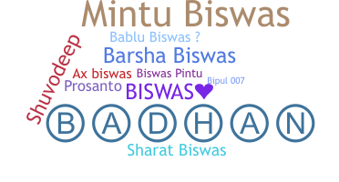 Nickname - Biswas
