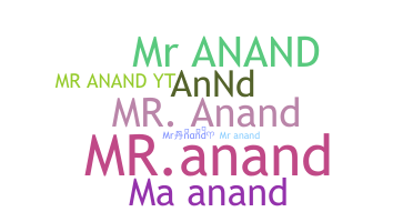 Nickname - MrAnand