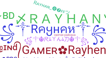 Nickname - Rayhan