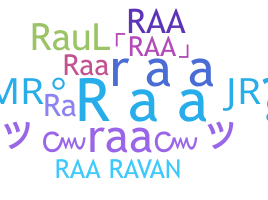 Nickname - raa