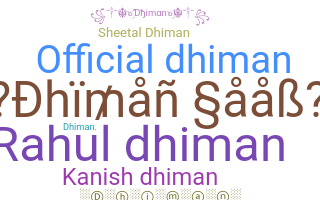 Nickname - Dhiman