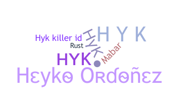 Nickname - hyk