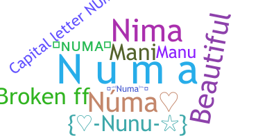 Nickname - Numa