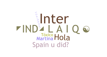 Nickname - Spain