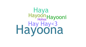 Nickname - Haya