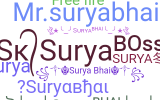 Nickname - Suryabhai