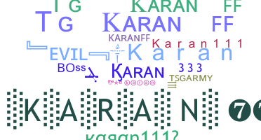 Nickname - Karan111