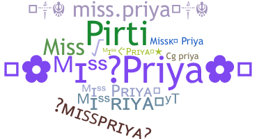 Nickname - Misspriya