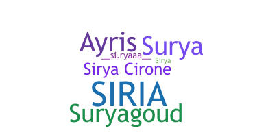 Nickname - sirya