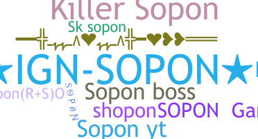 Nickname - Sopon