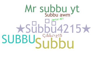 Nickname - Subbu4215