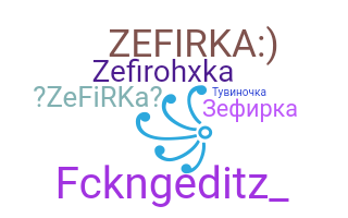 Nickname - zefirka