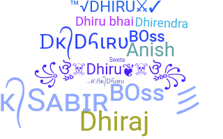 Nickname - Dhiru