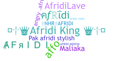 Nickname - Afridi