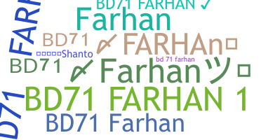 Nickname - BD71Farhan