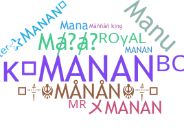 Nickname - Manan