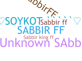 Nickname - SabbirFf