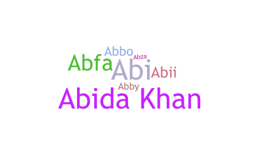 Nickname - Abida