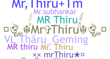 Nickname - MRTHIRU