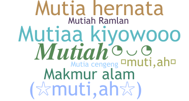 Nickname - mutiah