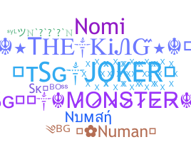 Nickname - Numan