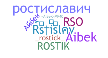 Nickname - Rostislav