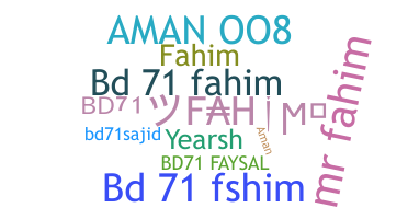 Nickname - Bd71Fahim