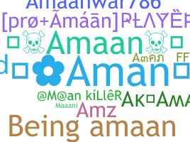 Nickname - Amaan