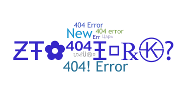 Nickname - 404error