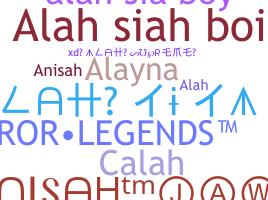Nickname - alah