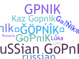 Nickname - Gopnik