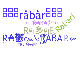 Nickname - rabar