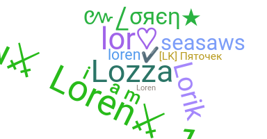 Nickname - loren