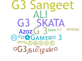 Nickname - G3