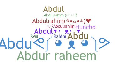 Nickname - Abdulrahim