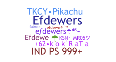 Nickname - efdewers