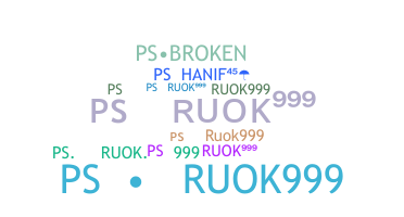 Nickname - PSRUOK999