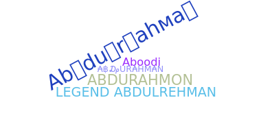Nickname - Abdurahman