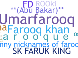 Nickname - Farooq