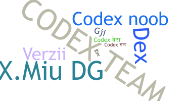 Nickname - Codex