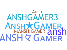 Nickname - Anshgamer