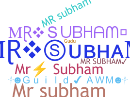 Nickname - MRSUBHAM