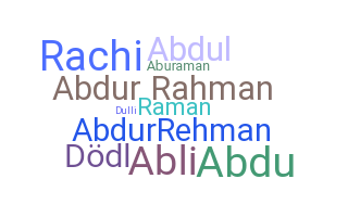 Nickname - Abdurrahman