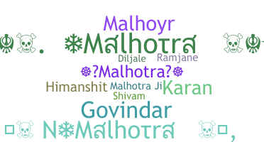 Nickname - Malhotra