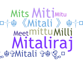 Nickname - Mitali