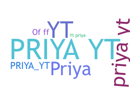 Nickname - PriyaYT