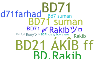 Nickname - BD71rakib