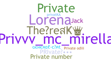 Nickname - private